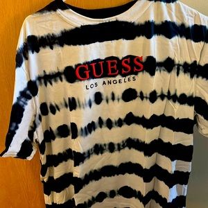 Guess striped tie dye tee shirt Medium